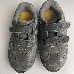 Smart fit Sneakers Velcro toddler Boys size 9 gray Skid resistant shoes